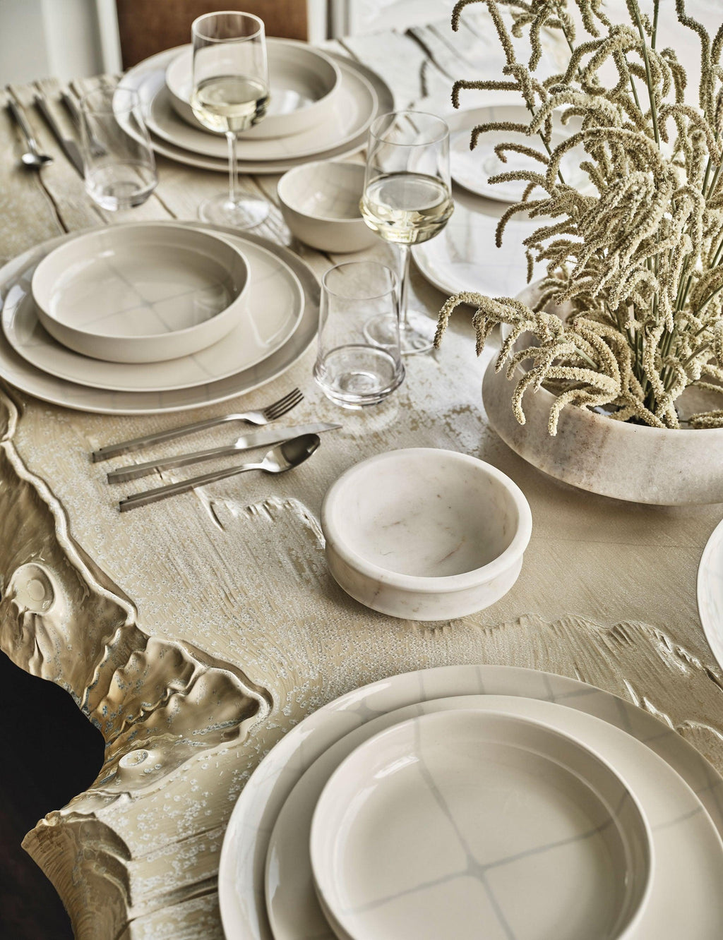 Zuma Porcelain Tableware designed by Kelly Wearstler in partnership with Serax